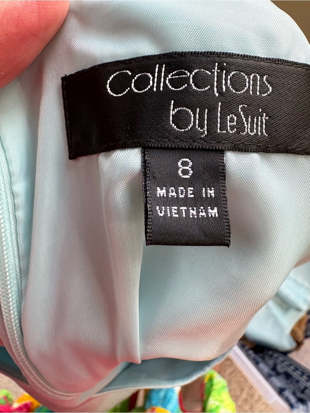 Collections by LeSuit Special Occasion or Party Dress with Coat, Sea foam Size 8 - Picture 9 of 9